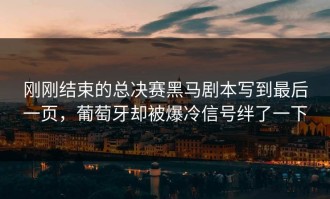 刚刚结束的总决赛黑马剧本写到最后一页，葡萄牙却被爆冷信号绊了一下