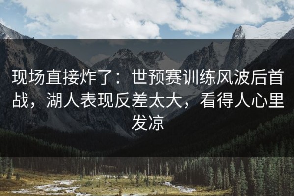 现场直接炸了：世预赛训练风波后首战，湖人表现反差太大，看得人心里发凉