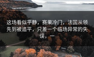 这场看似平静，赛果冷门，法国从领先到被追平，只差一个临场异常的失误，一