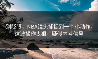 别眨眼，NBA镜头捕捉到一个小动作，这波操作太狠，疑似内斗信号