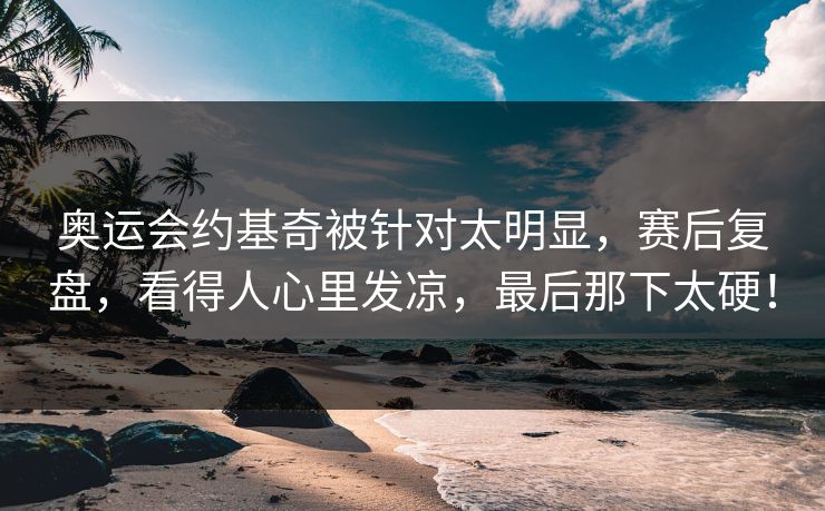 奥运会约基奇被针对太明显，赛后复盘，看得人心里发凉，最后那下太硬！
